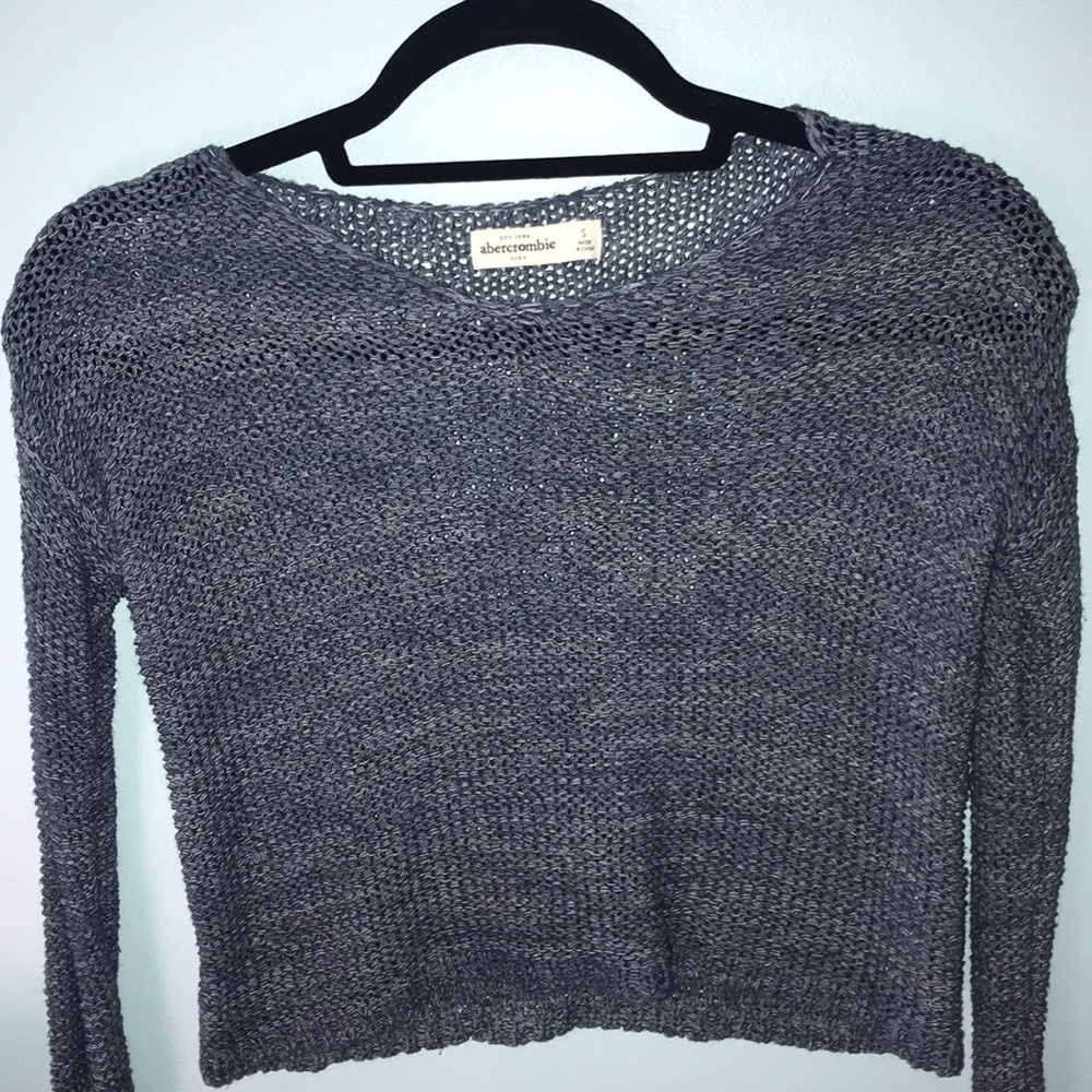 abercrombie knitted light blue sweater